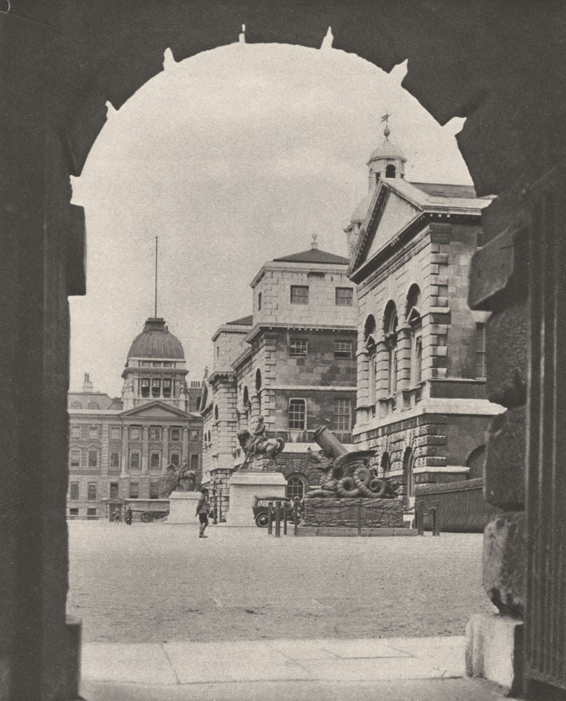 LONDON. Horse Guards parade in the Archway of Treasury Passage 1926 old print